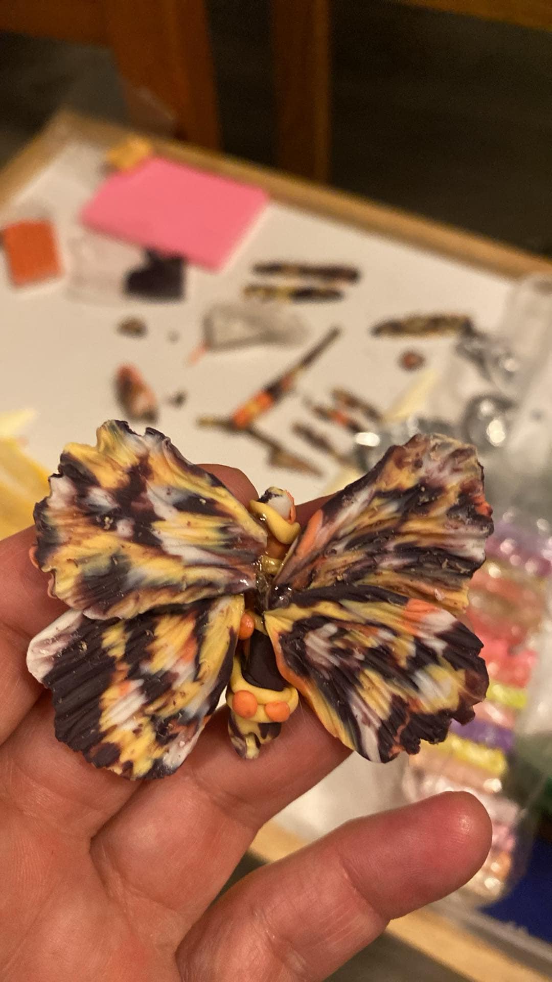 Handmade butterfly sculpture.
